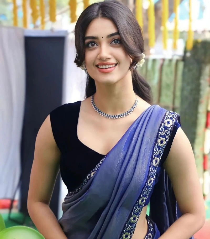 Bhagyashri Borse looking Cute in Saree