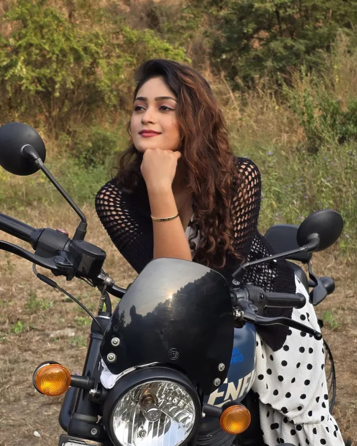 Sanjana Kale Riding a Bike