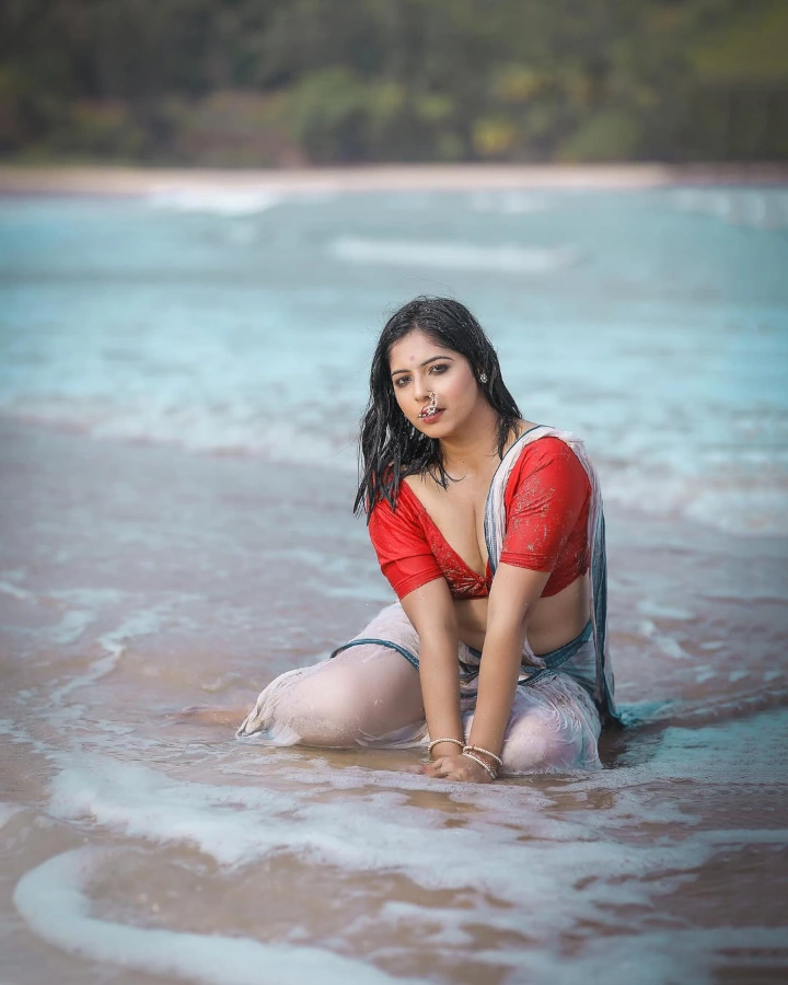 Supriti Shivalkar Having Fun on Beach