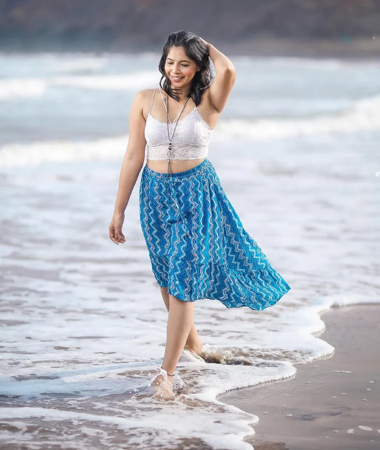 Supriti Shivalkar Relaxing on Beach