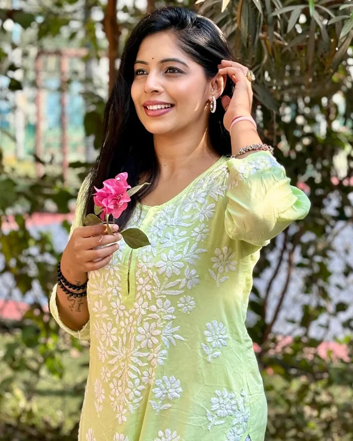 Supriti Shivalkar celebrating Ganesh Chaturthi in a typical Maharashtrian Style