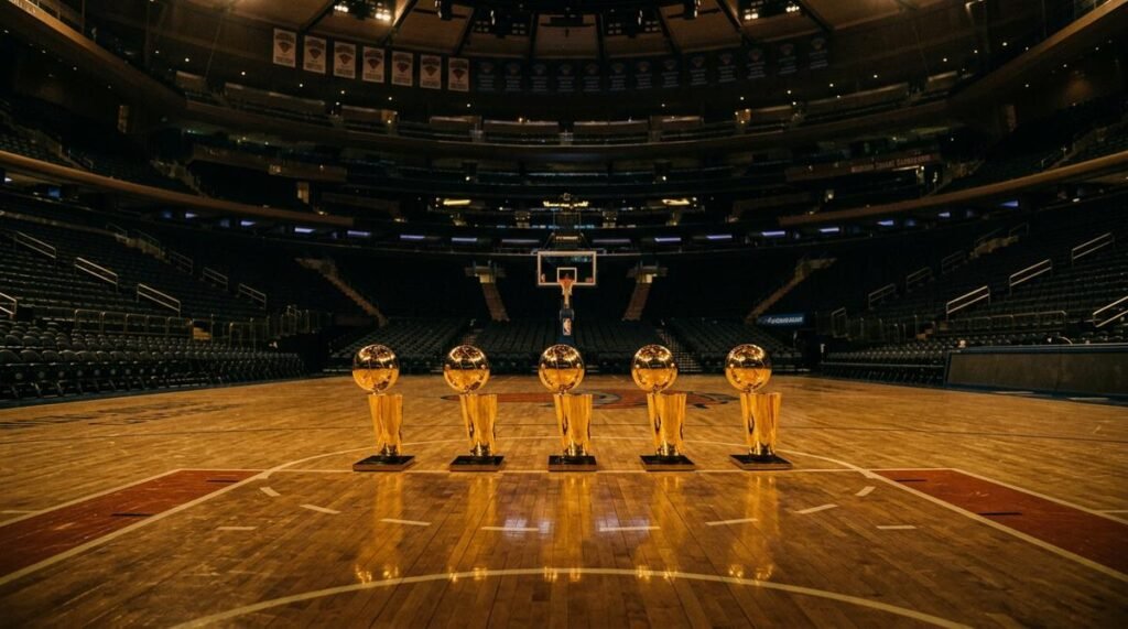 klay thompson girlfriend list — NBA championship trophies documentary style overview