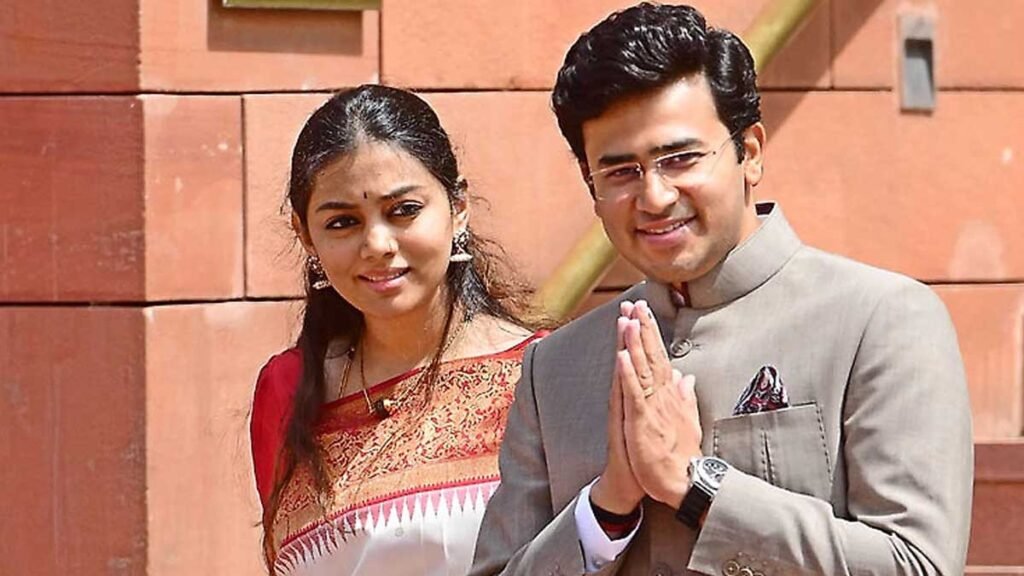 Tejasvi Suryas Wife Train Complaint